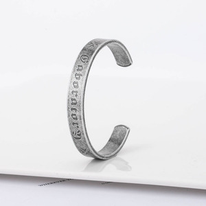 Brazalete de Acero Inoxidable para Laboratorio, 2.5 mm de Grosor, Diseño con Letras, para Hombre y Mujer, Joyería - Product Image 2