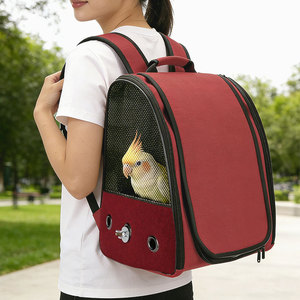 Pet Bird <b>Backpack</b> Medium Nylon Portable <b>Foldable</b> Travel Bag For Parrot - Product Image 1