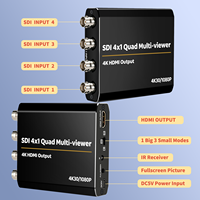 Commutateur multi-visionneur 4K 4 canaux SDI avec répartiteur HDMI pour la diffusion de grands projets, les salles de conférence