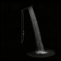 Panneau de douche mural de luxe en acier inoxydable poli avec jets de massage en cascade, pour appartement, hôtel, villa, style moderne et doux
