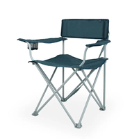 Fauteuil à dossier d'extérieur Chaise de camping compacte Chaise de directeur légère pliable Chaise de pêche portable confortable