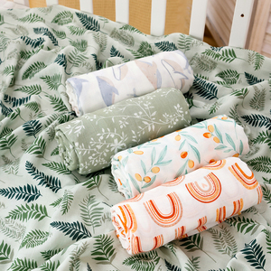 Manta de Muselina Estampada Suave y Cómoda de 2 Capas Elinfant, Manta Transpirable de Bambú y Algodón para Bebés, Envolturas para Bebés, Ropa de Cama Infantil - Product Image 3