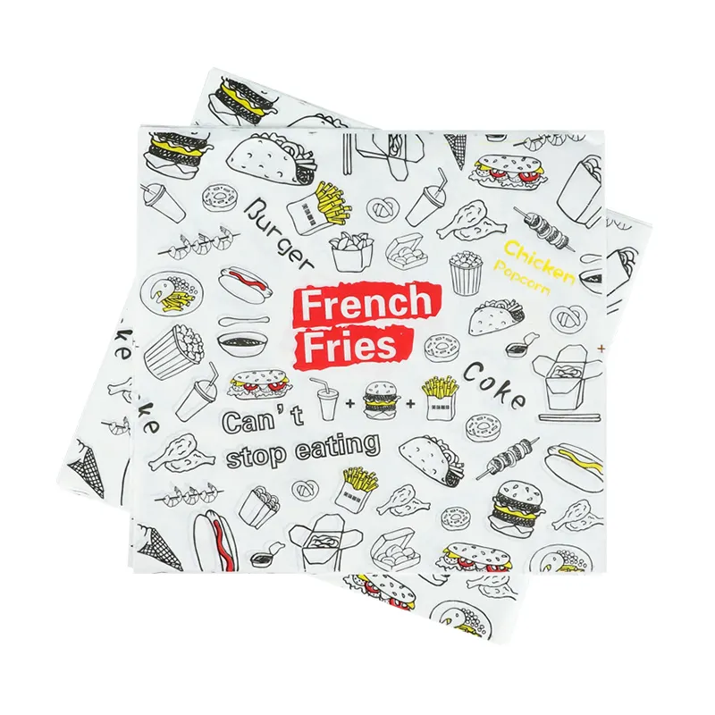 Custom Logo Sandwich Wrap Paper Butter Hamburger Chocolate Wrapping Paper For Food Wrap For Kids