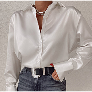 satin business blouse