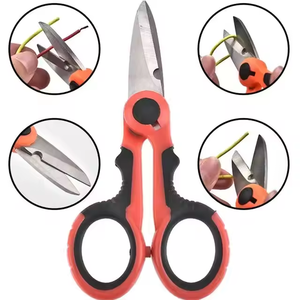Multifunctional Electrician Scissors Fiber Optic Scissors Stainless Steel Wire <b>Cable</b> Cutter Fish Line Shears for <b>Outdoor</b> Home - Product Image 2