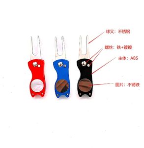 <b>Golf</b> Divot Repair Tool with Magnetic Button <b>Ball</b> Marker Divot Tool Foldable Switchblade <b>Golf</b> Divot Tool for Golfers - Product Image 2