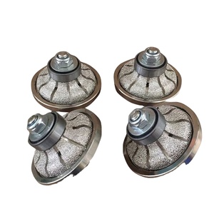 Brazed Kim Cương Đá Cẩm Thạch Cạnh Tay Hồ Sơ Bánh Xe Mạ Điện Kim Cương Mài Bánh Xe Bò Mũi - Product Image 1