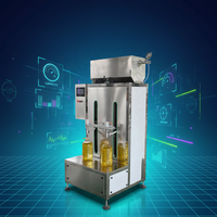 Machine de remplissage à pompe à engrenages à deux têtes, petite machine de mise en bouteille d'huile de soja, machine de remplissage de bouteilles d'huile de tournesol