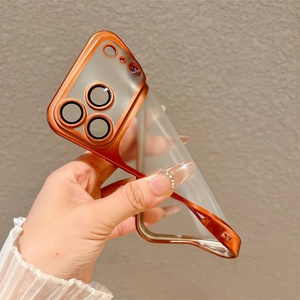 Luxury Plating Silicone Soft Tpu Matte case for <b>iphone</b> 17 <b>Pro</b> <b>Max</b> 16 15 <b>14</b>,for <b>iphone</b> 16 <b>Pro</b> <b>Max</b> <b>Camera</b> Lens <b>Protector</b> case - Product Image 3