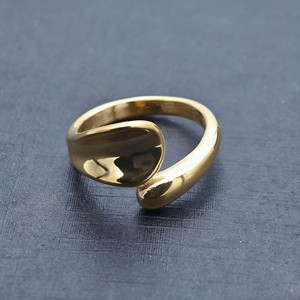 Geometric Gold <b>Ring</b> For Women Irregular Design <b>Titanium</b> Steel Index Finger Stackable Jewelry Gift - Product Image 2