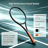 Cadre de raquette de tennis entièrement en carbone non cordé 97 pouces carrés 315g 16x19 Head Light OEM ODM Logo personnalisé pour joueurs intermédiaires