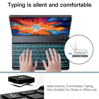 Étui pour tablette avec clavier magnétique sans fil 11 pouces Protection complète Étuis intelligents pour tablettes pour Redmi Pad SE 2024