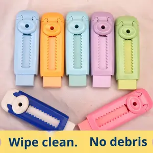 Borrador de Lápiz Retráctil Push-Pull Ultra limpio, sin rastro, sin residuos, <span class=keywords><strong>Material</strong></span> TPR, borrador deslizante para papelería escolar - Product Image 3