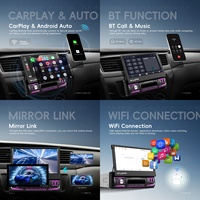 Podofo 1 Din (2 + 64) Android autoradio 7 pouces écran IPS sans fil CarPlay/Android Auto GPS WIFI DSP USB OEM personnalisé autoradio