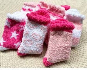 <strong>Wholesale</strong> Autumn Winter Warm Fluffy Coral Fleece Floor <strong>Socks</strong> - Heart Pattern Home Sleep <strong>Socks</strong> - Product Image 3