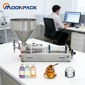Máquina de Llenado Semiautomática Moonpack G1WGD 10-100ml para Botellas, Bebidas, Alimentos, Miel, Crema, Crema de Manos, Mermelada - Product Image 1