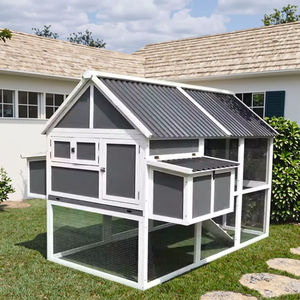 Villa Anjing Kayu Ukuran Besar Anti Hujan untuk Luar Ruangan, Kandang Ekstra Besar dengan Pintu Rangka Baja, Rumah Hewan Peliharaan Raksasa dengan Jendela yang Dapat Bernapas - Product Image 2