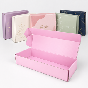 Factory Direct Recycled Materials Corrugated Board Self Erecting Square Paper <b>Boxes</b> with Glossy/Matt Lamination Hot Selling - Product Image 1