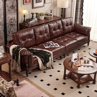 Classic-Style Iconic-Sofa-Piece Timber-Core-Structure Chocolate Leather Sofa for Living Room Fitting-Dimensions for Living Rooms