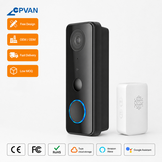 Smart Video Doorbell 2MP Night Vision Cloud Storage WiFi Wireless Security Camera with Motion Detection and Two-Way Audio