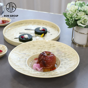 Vaisselle en porcelaine de qualité alimentaire minimaliste, 9,5/11,5 pouces, assiette ronde pour pâtes et nouilles, service de restauration pour la maison et les restaurants - Product Image 3