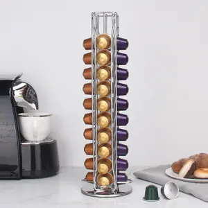 Arrival Coffee Capsule Holder Nespresso Capsule Stand Rotating Coffee Capsule Holder on Coffee Tables a 2021 New Stainless Steel