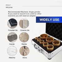 Kit de forets diamantés M14 brasés sous vide 20+25+32+35+40+50+60+68mm pour la découpe de carreaux et le perçage de marbre