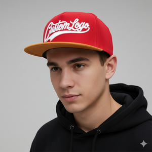 หมวกแก๊ปสีแดง 6 แผง แบบ Snapback พร้อมโลโก้ปักสีขาวตามสั่ง สไตล์สตรีทลำลองสำหรับผู้ใหญ่ ผลิตจากโรงงานในเวียดนาม - Product Image 4