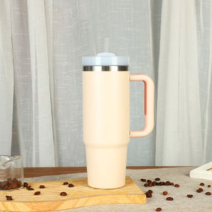 Stan minum Tumbler baja tahan karat 40oz kustom cangkir terisolasi perjalanan 40oz Mug termal 40oz dengan pegangan dan sedotan - Product Image 2