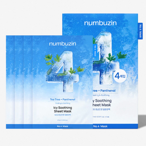 Masque en tissu rafraîchissant n°4 Icy Soothing (10 unités) – Masque coréen apaisant pour peaux sensibles, soulagement des rougeurs, hydratant et apaisant pour les soins de la peau - Product Image 6