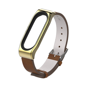 Mi banda 3 Mi band4 muñeca correa de cuero de la PU pulsera sin tornillos de la correa de muñeca pulsera banda inteligente - Product Image 6