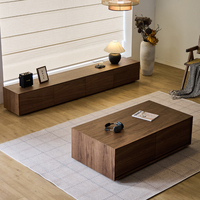 Meuble TV pour salon, design en bois de noyer, support personnalisé, meuble TV moderne