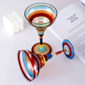 Cocktail vẽ tay thủy tinh ly cocktail cho đám cưới Bar L vẽ tay nghệ sĩ Margarita độc đáo pha lê thủy tinh - Product Image 2