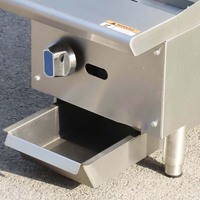 Grill à gaz commercial de qualité alimentaire en acier inoxydable de taille standard CE ETL pour restaurants de restauration rapide