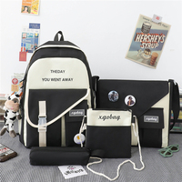 Rucksack Set4 Stück Große Kapazität Schule Teenager Bücher tasche für Mädchen Netter Studenten rucksack