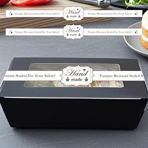 Food Retail Package Seal <b>Stickers</b> 9x1 Inch Safe Secure Tamper Proof Labels for Freshness Labels for Handmade Crafted Baking - Product Image 3