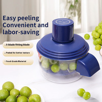 Éplucheur de raisins automatique, éplucheur électrique de gousses d'ail et de tomates cerises, outil compact pour éplucher les fruits, solution d'épluchage pour la cuisine à domicile