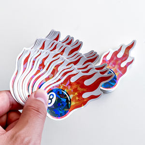 <span class=keywords><strong>Feuille</strong></span> d'autocollants découpés à la forme, en vinyle <span class=keywords><strong>blanc</strong></span> imperméable, avec logo personnalisé, étiquette brillante, décoration <span class=keywords><strong>de</strong></span> dessin animé, anime, adhésif - Product Image 2