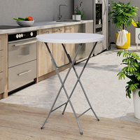 Table pliante de bar blanche de haute qualité, petite, en plastique, pour cuisine, banquet, plage, extérieur, plastique, directement de l'usine