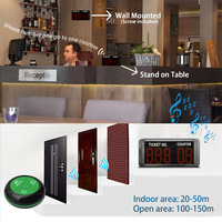 Système d'appel de file d'attente sans fil 433 MHz avec alertes par vibration et clignotement