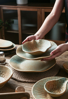 Assiettes et bols créatifs en porcelaine, plats irréguliers pour desserts, événements, banquets, dîners raffinés, série d'assiettes en céramique pour restaurants