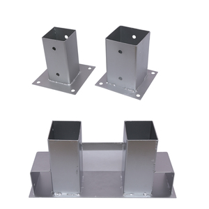 <span class=keywords><strong>Plaque</strong></span> de fixation au sol <span class=keywords><strong>pour</strong></span> poteau de clôture en acier au carbone galvanisé à chaud, anti-corrosion, durable - Product Image 6
