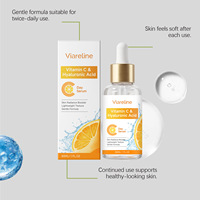 Sérum à l'acide ascorbique et à l'acide hyaluronique pour éclaircir le teint, améliorer la peau terne, hydrater et nourrir le visage