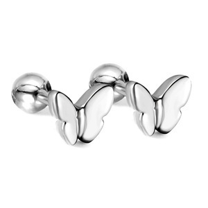 Pendientes de mariposa de aleación de zinc dorada, pendientes minimalistas de moda para mujer, diseño pequeño y exquisito - Product Image 5