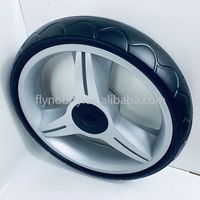 Roue de poussette pour animaux de compagnie Nobby de 10 pouces avec pneu en mousse EVA, jante à rayons en plastique, capacité de charge de 40 kg, dureté 60-65A