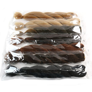 Venta al por mayor Jumbo Extensiones de Cabello Sintético Suave Yaki Kinky Straight African Vixen Crochet Bundles <span class=keywords><strong>Material</strong></span> de Fibra de Alta Temperatura - Product Image 4