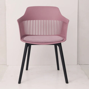 Fauteuil moderne de restaurant de conception de mode siège de coussin en plastique de pp dinant la <span class=keywords><strong>chaise</strong></span> avec des jambes en métal - Product Image 1