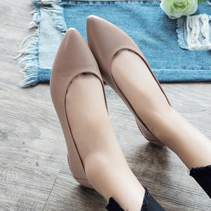 Gran oferta de <span class=keywords><strong>mocasines</strong></span> planos para <span class=keywords><strong>mujer</strong></span>, zapatos de cuero genuino de tacón bajo puntiagudos, zapatos informales para <span class=keywords><strong>mujer</strong></span>, traje de oficina de negocios, calzado - Product Image 3