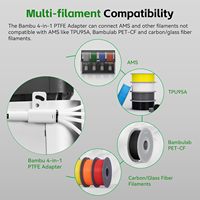 Adaptateur PTFE 4-en-1 pour imprimante 3D Bambu Lab X1/P1/P2S/H2C/H2D/H2S, tube de filament, port d'expansion, connexion AMS, 4 modules d'alimentation