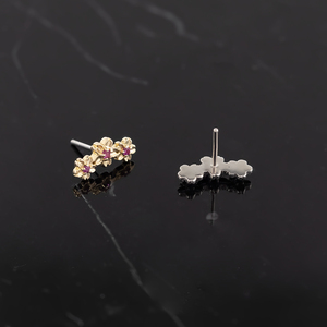 Piercing in Oro Giallo 14k Senza Filettatura, Terminali per Labret, Orecchini a Fiore in Oro Massiccio 14K, Gioielli per il Corpo - Product Image 5